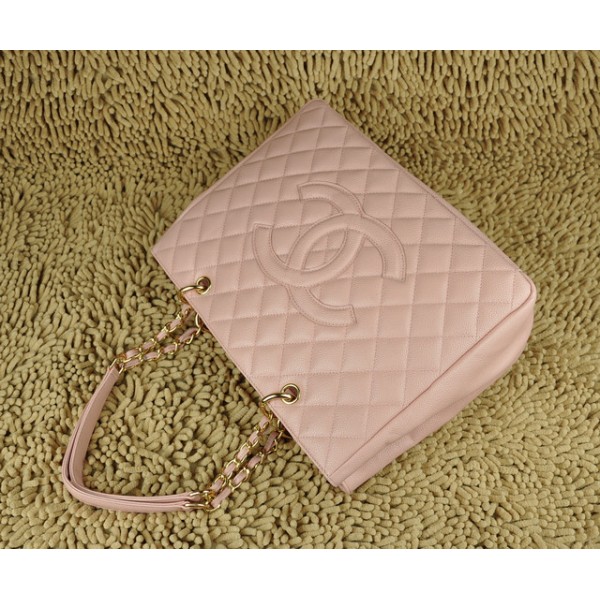 Chanel A20995 Classic Pink Caviar Pacchetto In Pelle Gst Con Oro