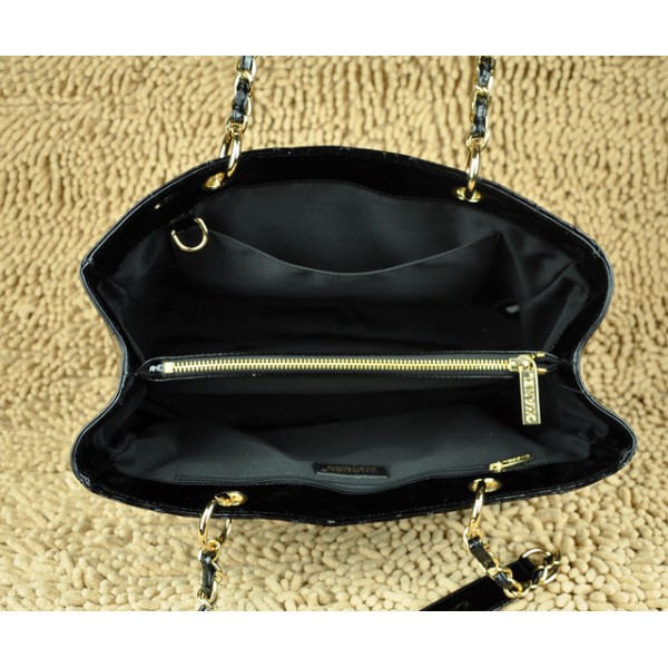 Chanel A20995 Gst Shopping Tote In Vernice Nera Con Ghw