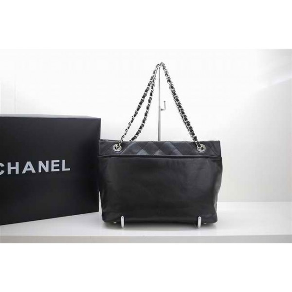 Chanel Caviar Leather Borse Chanel 2010 Nero Con Firma