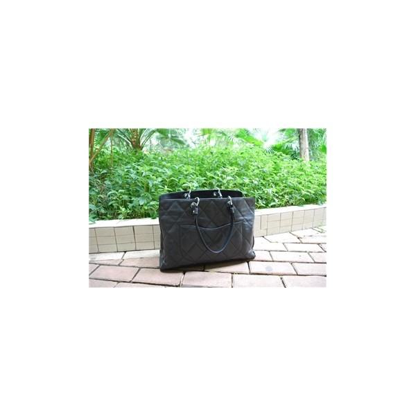 Chanel Classic Trapuntato In Pelle Fiore Nera Large Tote