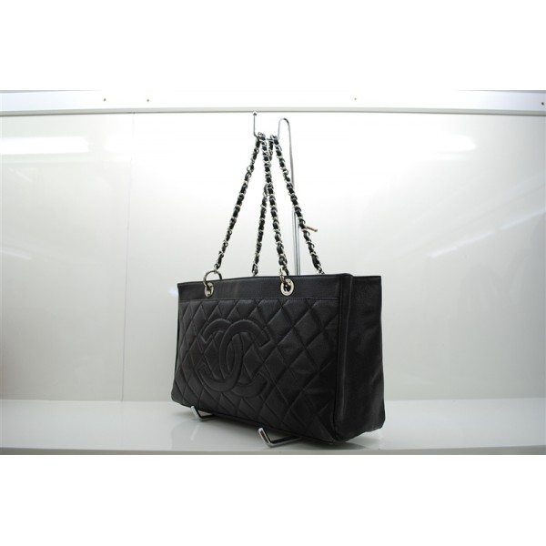 Chanel Timeless Cc 2011 Tote In Pelle Nera Caviar Cristallo