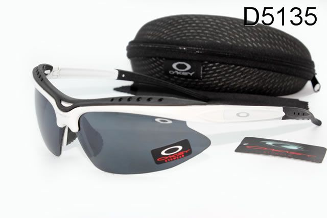 Oakley Commit Occhiali Da Sole Profondità Grigio Lente Bianco Nero Telaio