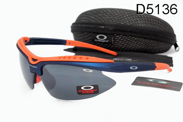 Oakley Commit Occhiali Da Sole Profondità Grigio Lente Arancione Blu Telaio