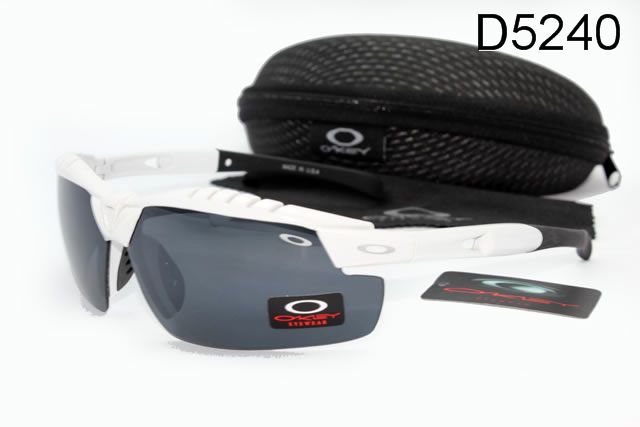 Oakley Commit Occhiali Da Sole Profondità Grigio Lente Bianco Nero Telaio