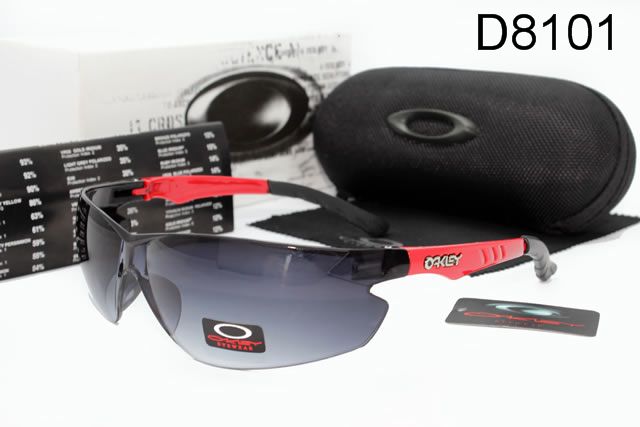 Oakley AAA Sport Shield Occhiali Da Sole Nero Rosso Telaio