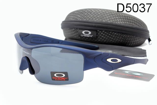 Oakley Half Straight Jackets Occhiali Da Sole Blu Telaio Grigio Lente