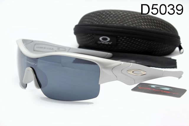 Oakley Half Straight Jackets Occhiali Da Sole Argento Bianco Telaio Grigio Lente