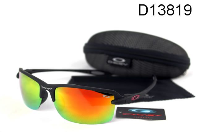 Oakley Half X Occhiali Da Sole Nero Telaio Arancione Verde Lente