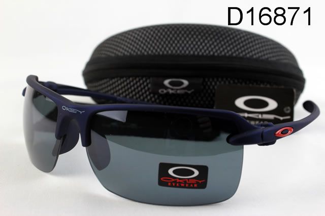 Oakley Half X Occhiali Da Sole Scuro Blu Telaio Grigio Lente