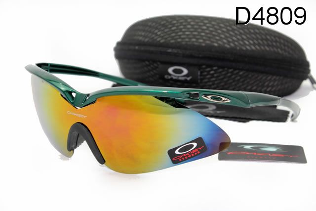 Oakley M Frame Occhiali Da Sole Shield Verde Telaio Giallo Blu Lente