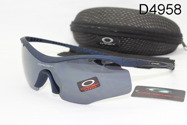 Oakley M Frame Occhiali Da Sole Shield Scuro Blu Telaio Grigio Lente