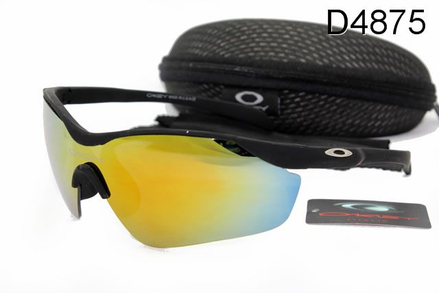 Oakley M Frame Occhiali Da Sole Shield Nero Telaio Giallo Blu Lente