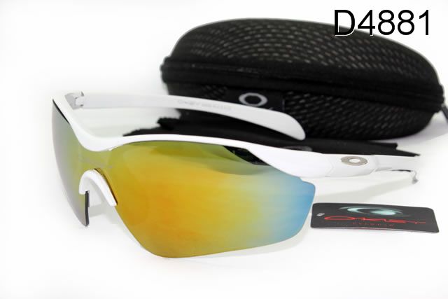 Oakley M Frame Occhiali Da Sole Shield Bianco Telaio Giallo Blu Lente