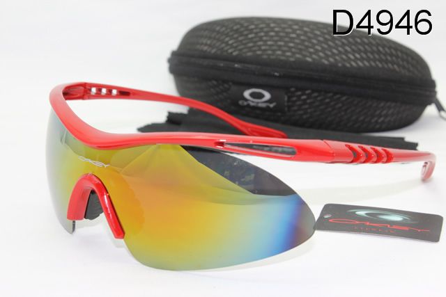 Oakley M Frame Occhiali Da Sole Shield Rosso Telaio Colorato Lente