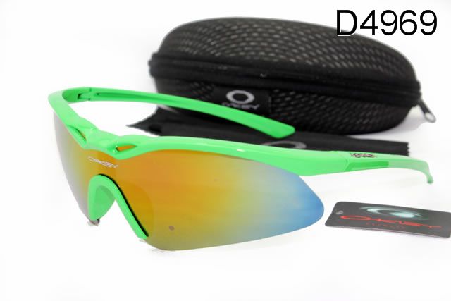 Oakley M Frame Occhiali Da Sole Shield Verde Telaio Giallo Blu Lente