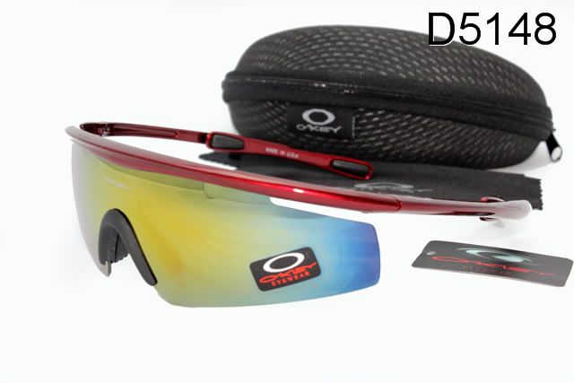 Oakley M Frame Occhiali Da Sole Shield Rosso Telaio Giallo Blu Lente