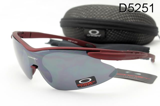 Oakley M Frame Occhiali Da Sole Shield Wine Rosso Telaio Grigio Lente