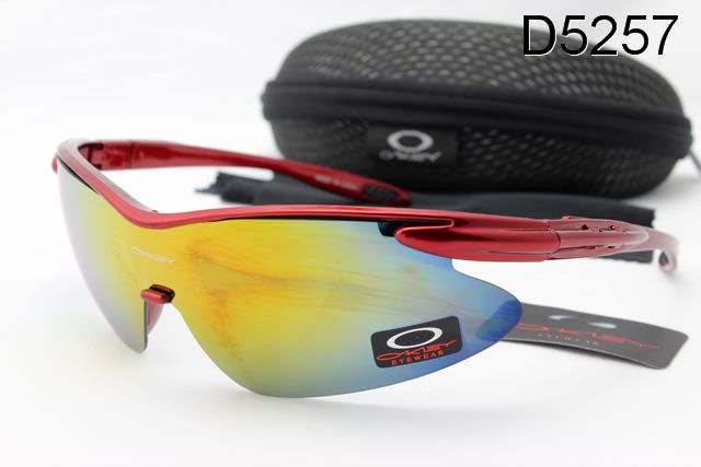 Oakley M Frame Occhiali Da Sole Shield Rosso Telaio Giallo Blu Lente