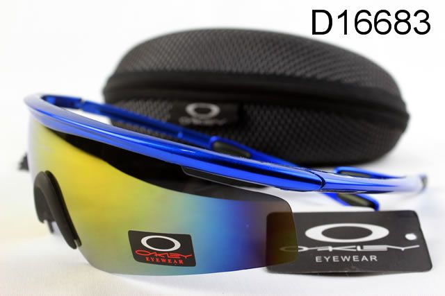 Oakley M Frame Occhiali Da Sole Shield Blu Giallo