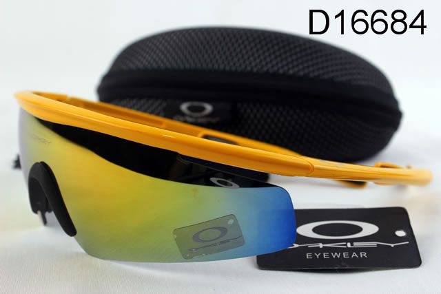 Oakley M Frame Occhiali Da Sole Shield Giallo Blu