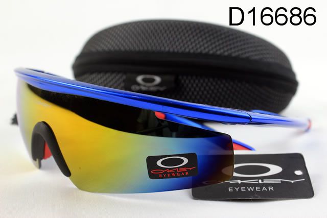 Oakley M Frame Occhiali Da Sole Shield Blu Giallo