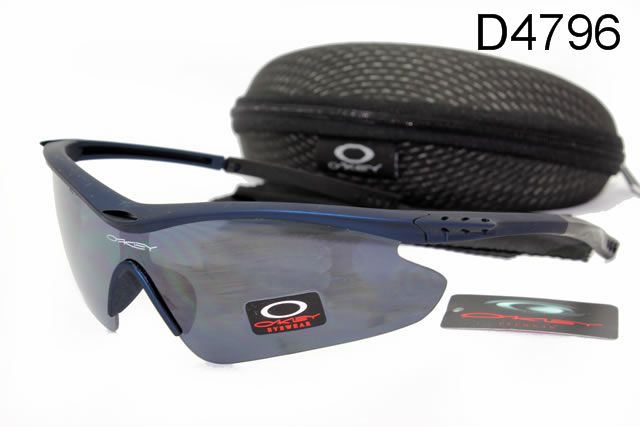 Oakley M Frame Occhiali Da Sole Shield Scuro Blu Telaio Grigio Lente