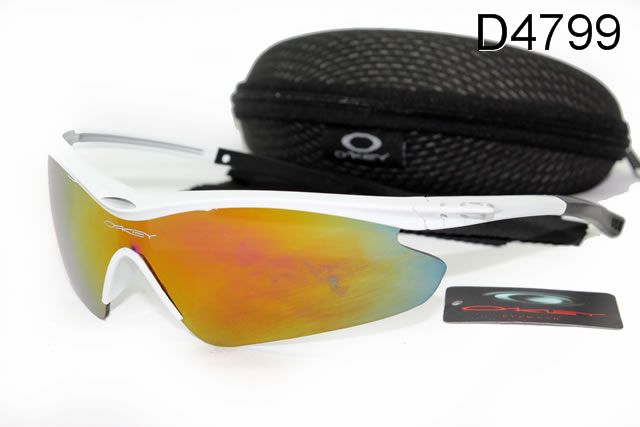 Oakley M Frame Occhiali Da Sole Shield Bianco Telaio Colorato Lente