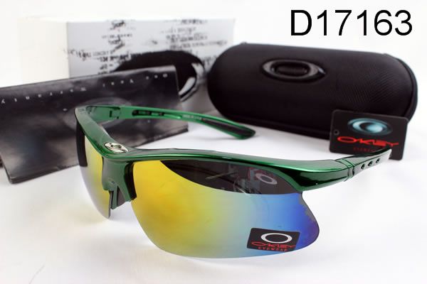 Oakley AAA Commit Occhiali Da Sole Verde Telaio Giallo Blu Lente