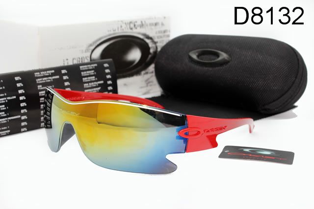 Oakley AAA Sport Shield Occhiali Da Sole Rosso Telaio Blu Giallo Lente