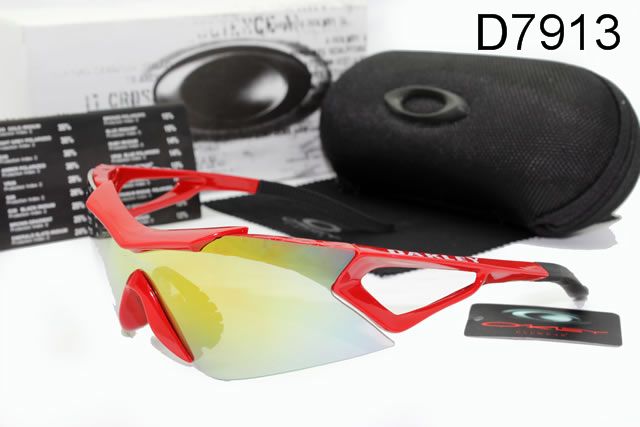 Oakley AAA Sport Shield Occhiali Da Sole Rosso Giallo