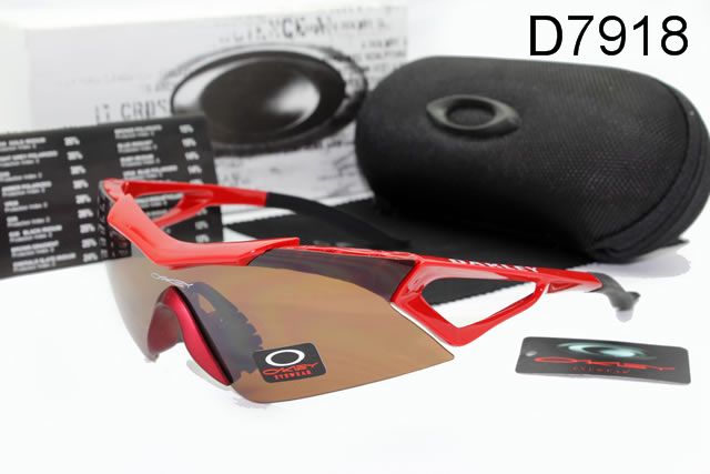 Oakley AAA Sport Shield Occhiali Da Sole Rosso Telaio Abbronzatura Lente