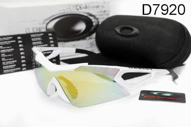 Oakley AAA Sport Shield Occhiali Da Sole Bianco Telaio Colorato Lente