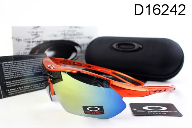 Oakley Double Lens AAA Occhiali Da Sole Shield Arancione Rosso Telaio