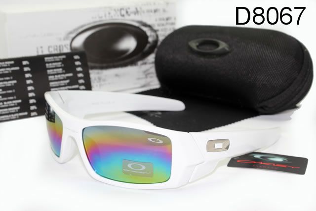 Oakley Gascan AAA Occhiali Da Sole Bianco Telaio Colorato Lente