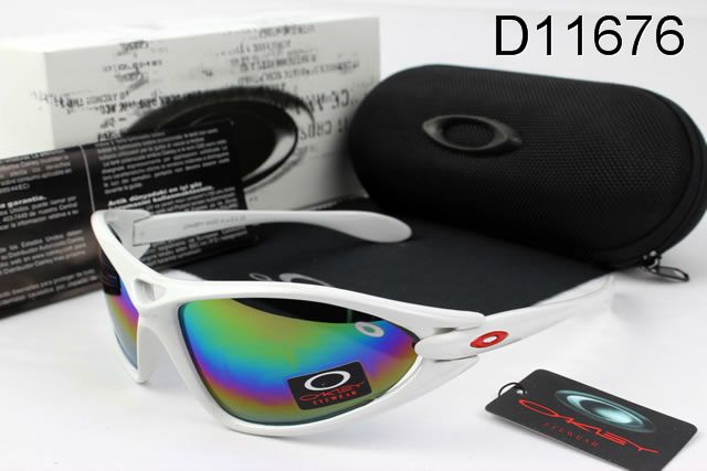 Oakley AAA Active Occhiali Da Sole Bianco Telaio Colorato Lente