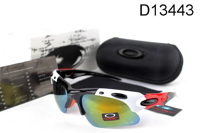 Oakley Plate AAA Occhiali Da Sole Nero Bianco Rosso