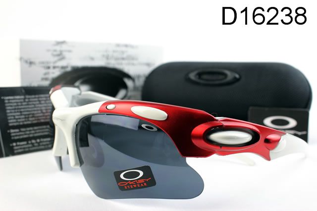 Oakley Plate AAA Occhiali Da Sole Bianco Rosso Grigio