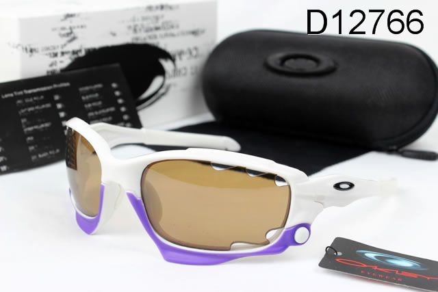 Oakley Racing Jacket AAA Occhiali Da Sole Bianco Viola Abbronzatura