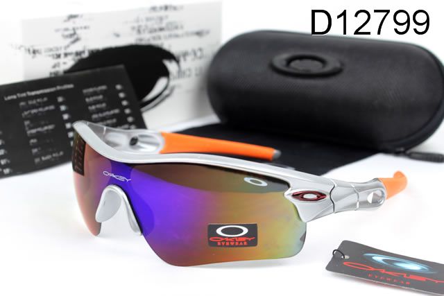 Oakley Radar Path AAA Occhiali Da Sole Argento Arancione Telaio Colorato Lente