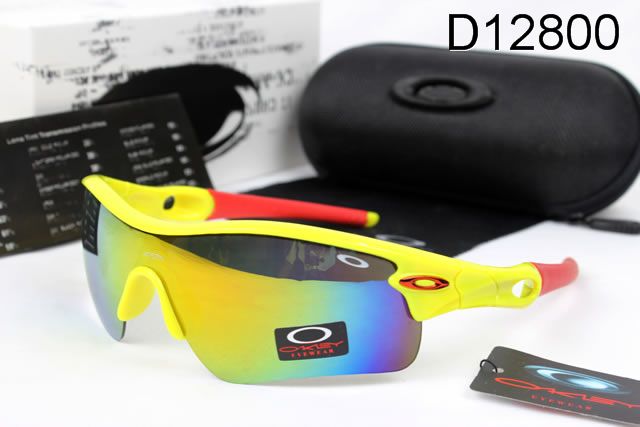 Oakley Radar Path AAA Occhiali Da Sole Giallo Rosso Telaio Colorato Lente