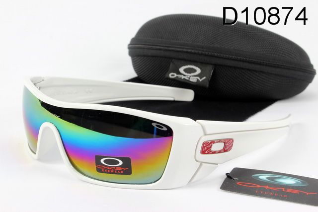 Oakley Batwolf Occhiali Da Sole Shield Bianco Telaio Colorato Lente