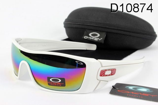 Oakley Batwolf Occhiali Da Sole Shield Bianco Telaio Colorato Lente