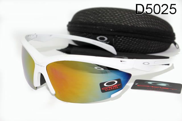 Oakley Double Lens Occhiali Da Sole Bianco Telaio Giallo Blu Lente