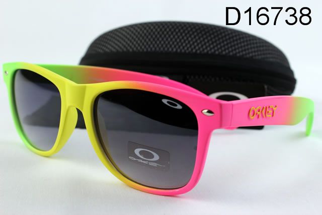 Oakley Frogskins Occhiali Da Sole Rosa Verde Giallo Telaio Profondità Grigio Lente