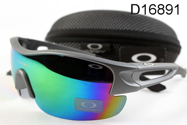 Oakley Sport Occhiali Da Sole Shield Multicolore Lente Scuro Grigio Telaio