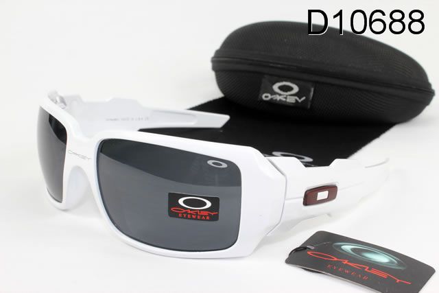 Oakley Oil Drum Occhiali Da Sole Scuro Grigio Lente Bianco Telaio