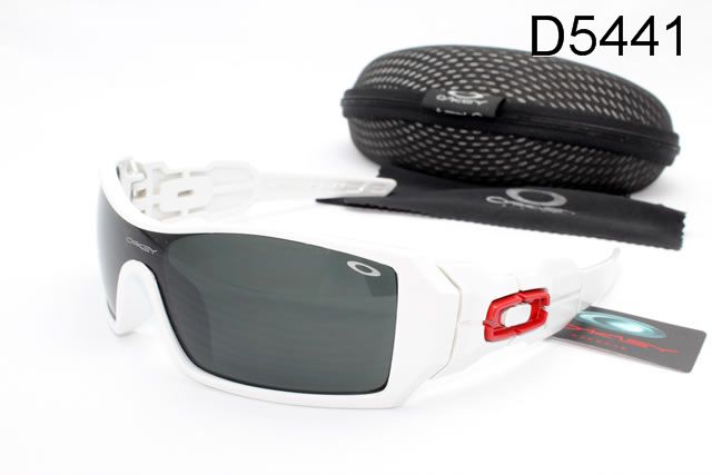 Oakley Oil Rig Occhiali Da Sole Scuro Grigio Lente Bianco Telaio