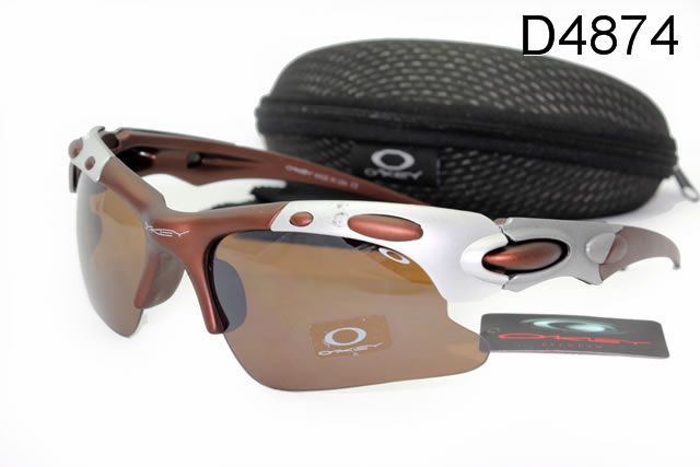 Oakley Plate Occhiali Da Sole Scuro Marrone Argento