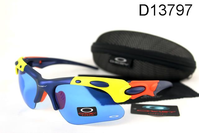 Oakley Plate Occhiali Da Sole Blu Giallo Arancione