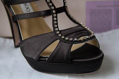 Jimmy choo Satin Platform Sandal Black Sandal